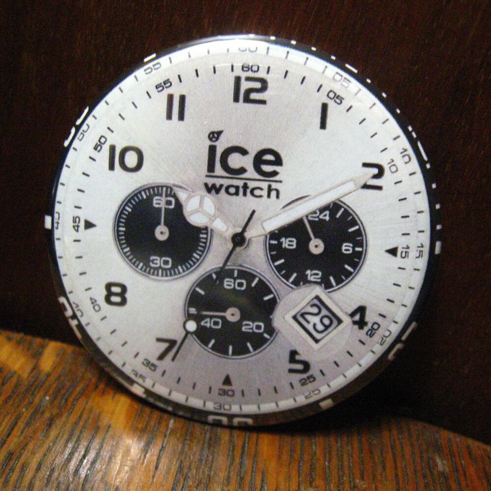 Ice Chrono Black Big Watch Lapel Pin